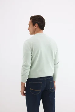 Jersey punto algodón premium cuello pico