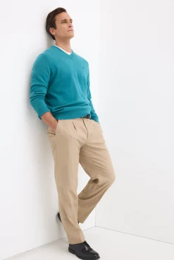 Jersey punto algodón premium cuello pico