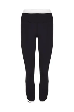 Leggings crop negro lateral transparencias 4D STRETCH