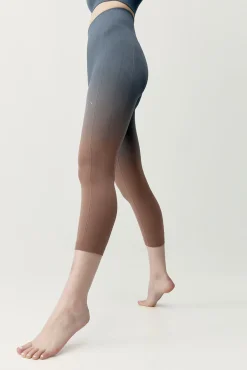 Leggings deportivos Dione gris y marrón