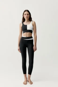 Leggings deportivos Kate negro/blanco