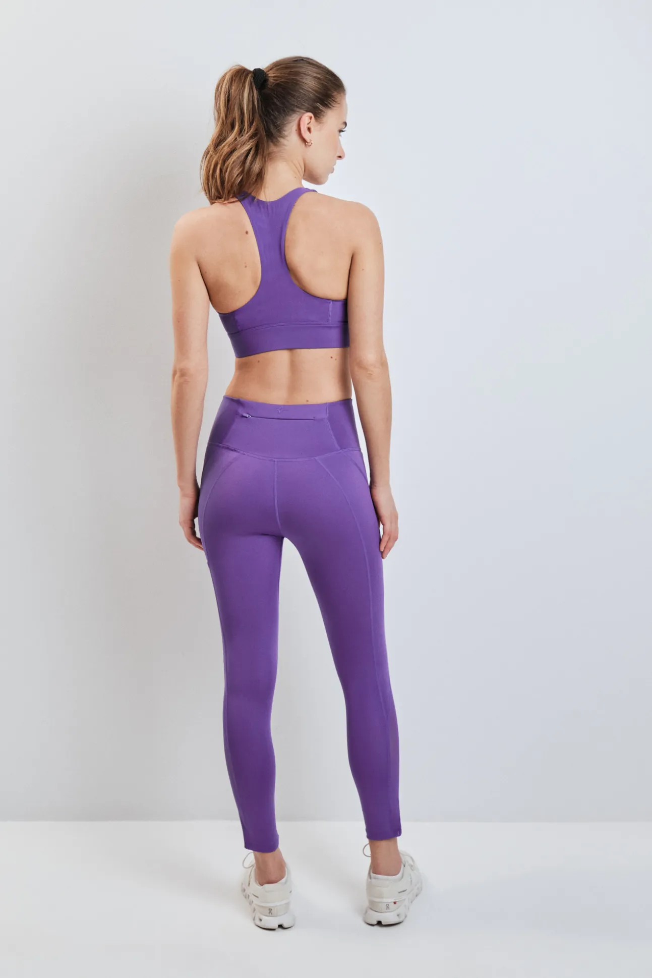 Leggings 4D STRETCH crop morado