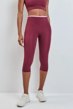 Leggings pirata burdeos 4D STRETCH