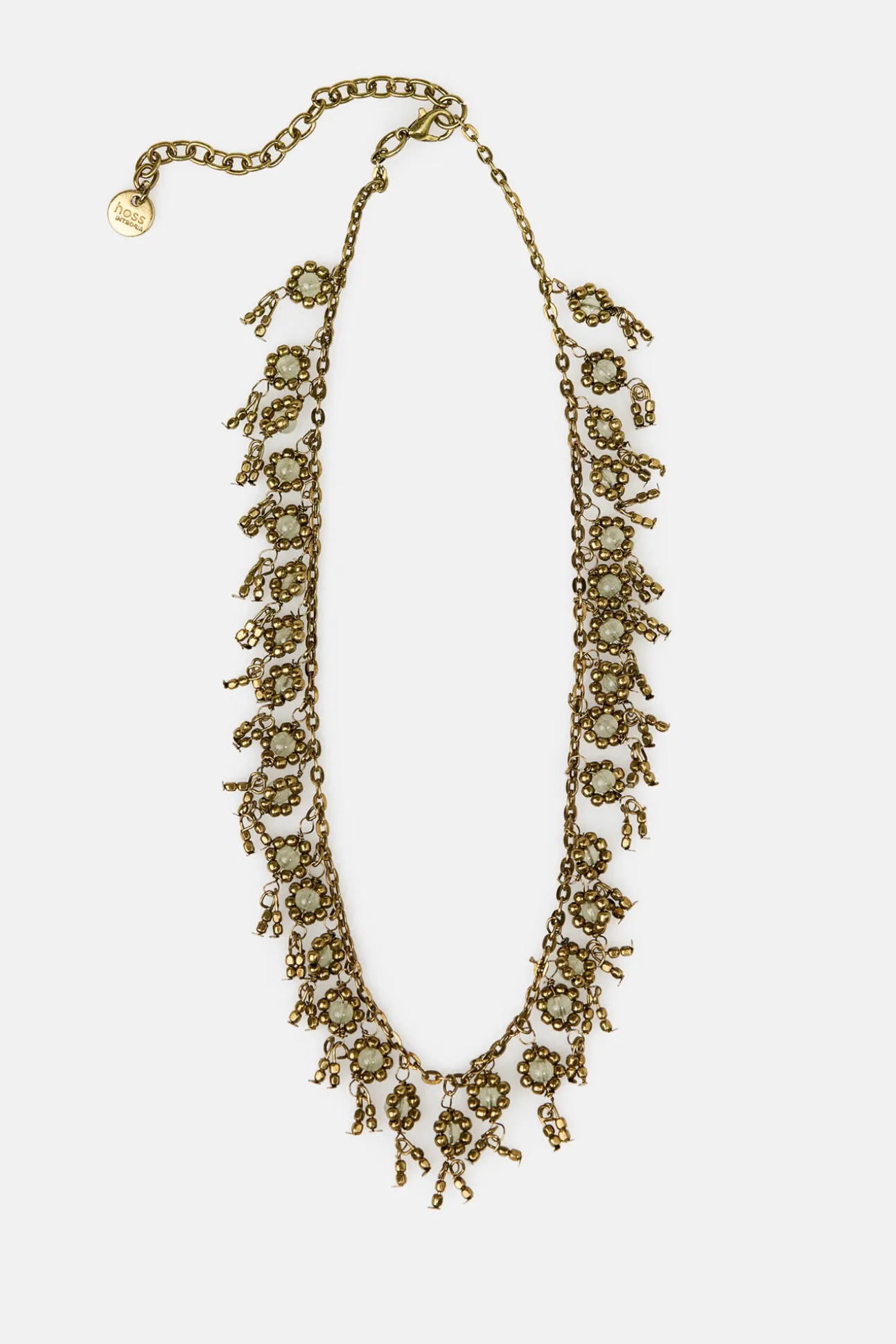Lubna. Collar corto flores bañado en oro