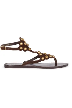 Maisa. Sandalias piel piezas metálicas