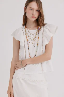 Mavie.Camiseta volantes