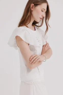 Mavie.Camiseta volantes