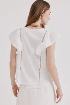 Mavie.Camiseta volantes