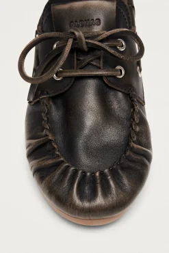 Mocasines de cuero efecto vintage Rowan