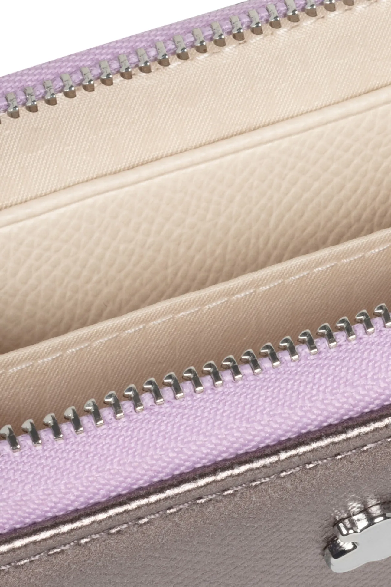 Monedero plateado New Dubai Saffiano