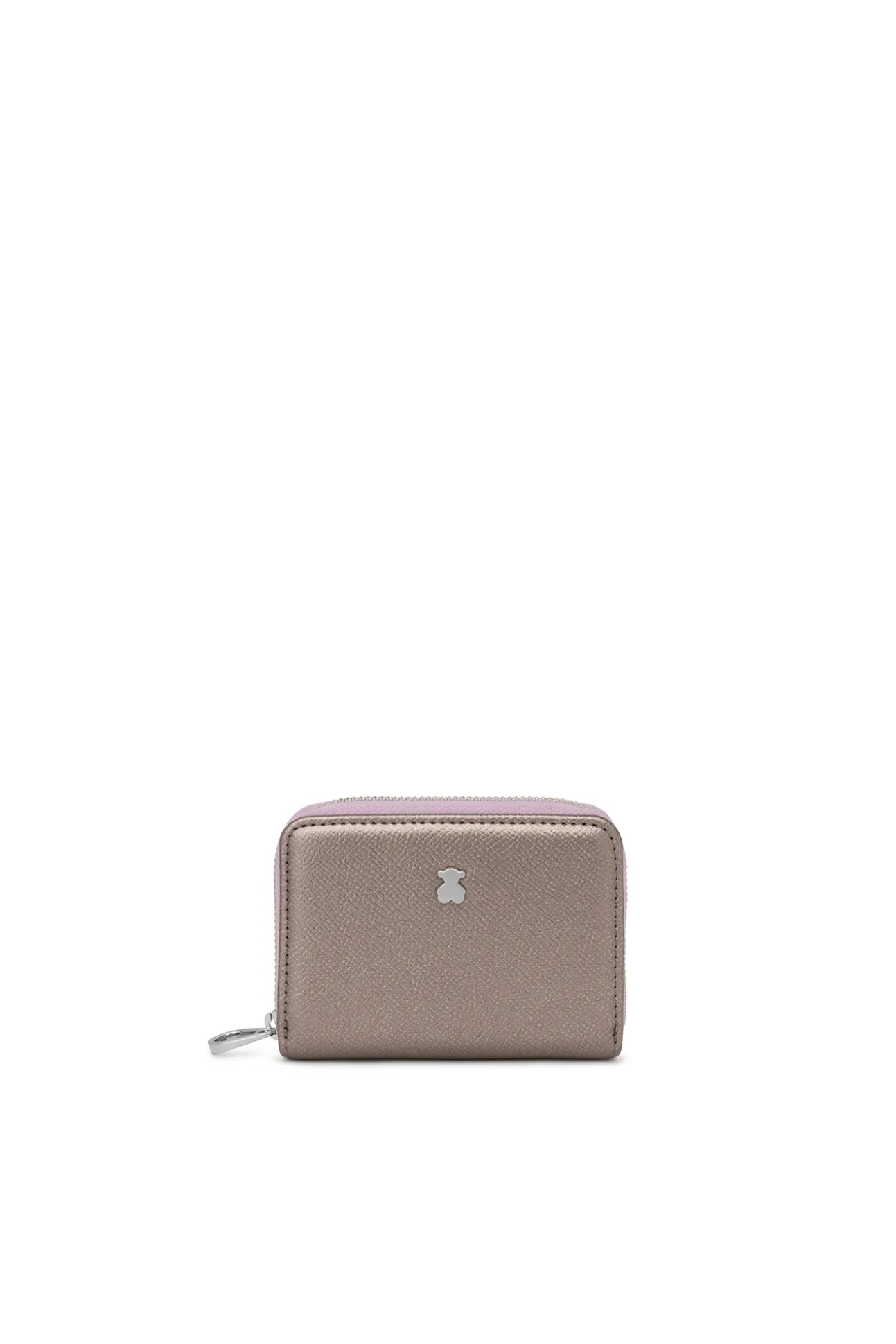 Monedero plateado New Dubai Saffiano