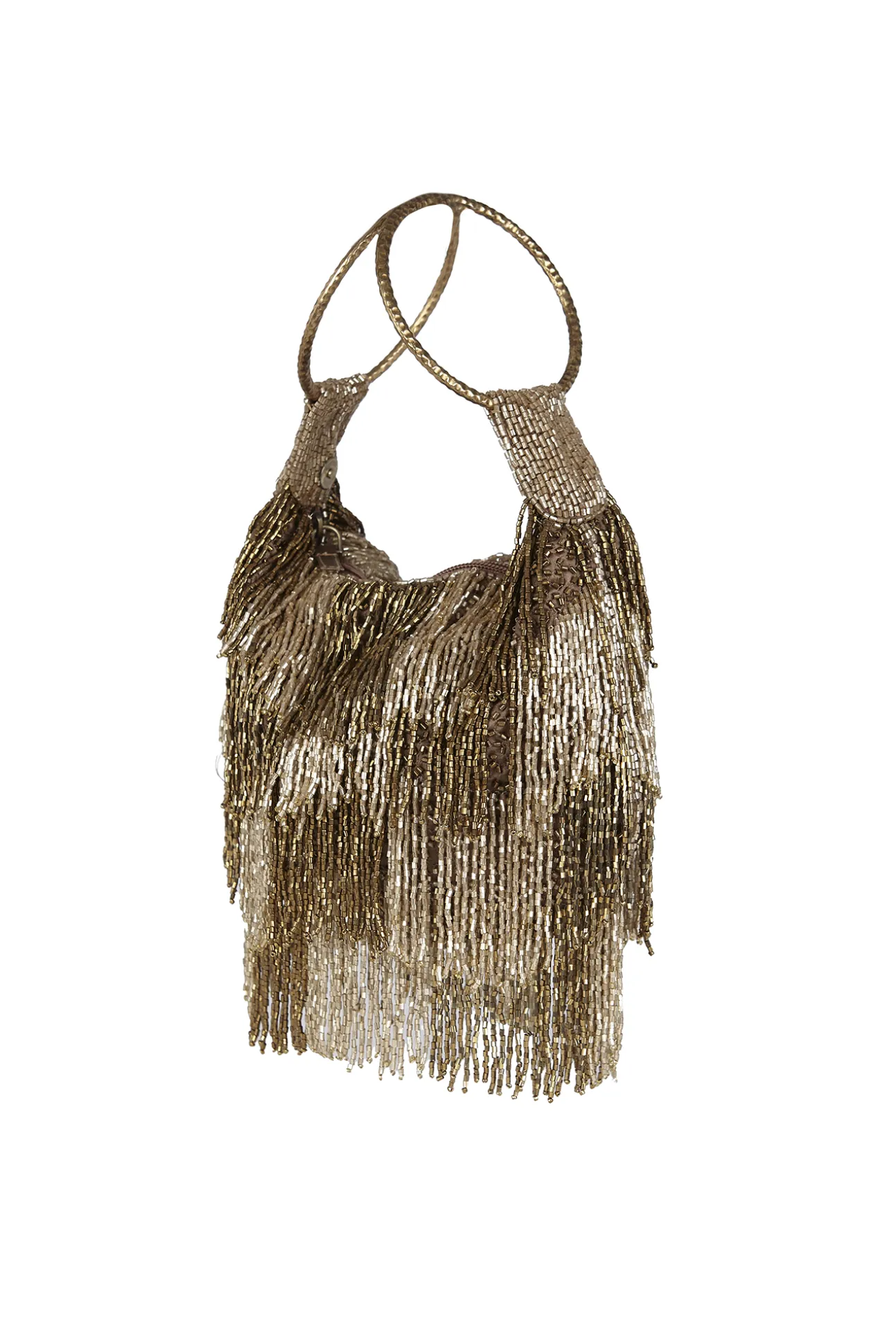 Natalia. Bolso con anillas y flecos