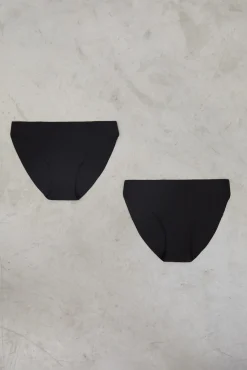 Pack 2 bragas clásicas negro laser cut