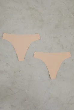 Pack 2 tangas nude laser cut
