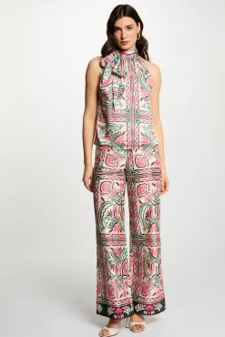 Pantalón ancho satinado