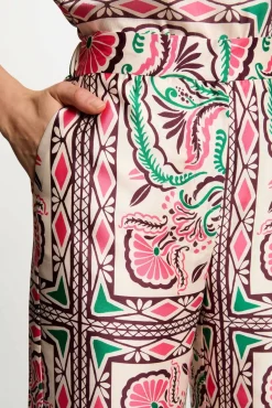 Pantalón ancho satinado