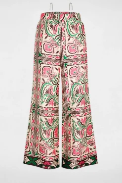 Pantalón ancho satinado