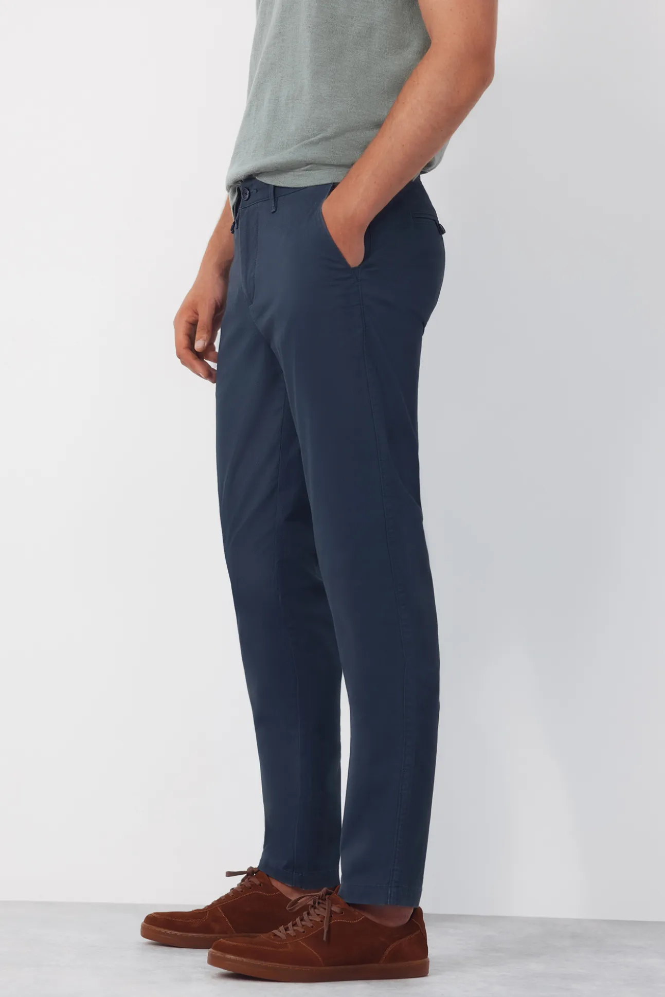 Pantalón chino print slim
