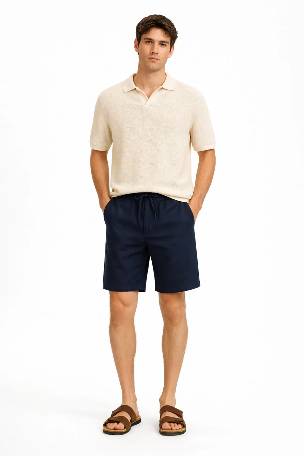 Pantalón corto de lino