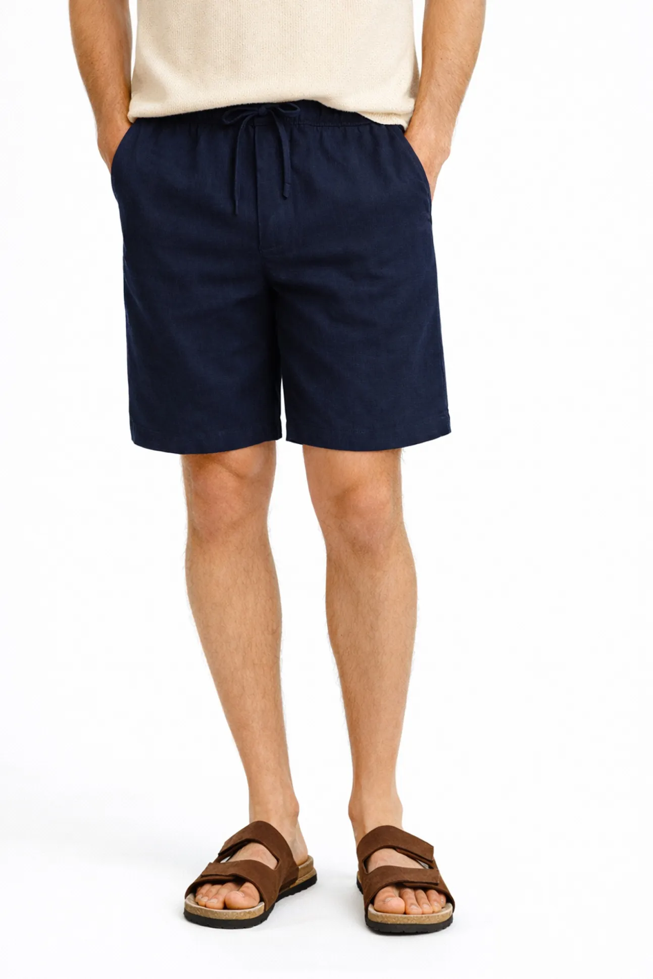 Pantalón corto de lino