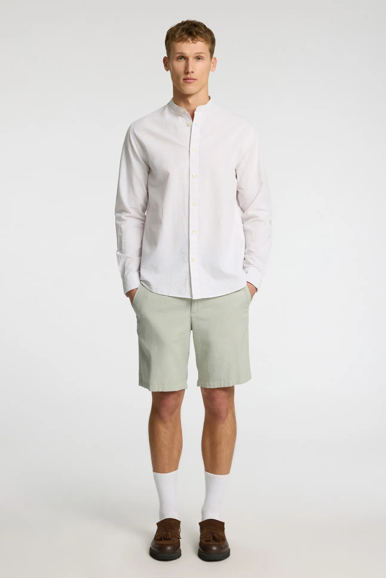 Pantalón corto de lino