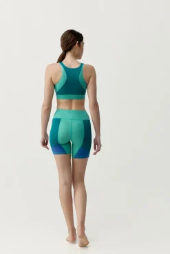 Pantalón corto deportivo Darana azul y verde