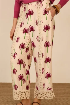 Pantalón cropped estampado