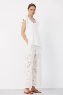 Pantalón de mujer bordado