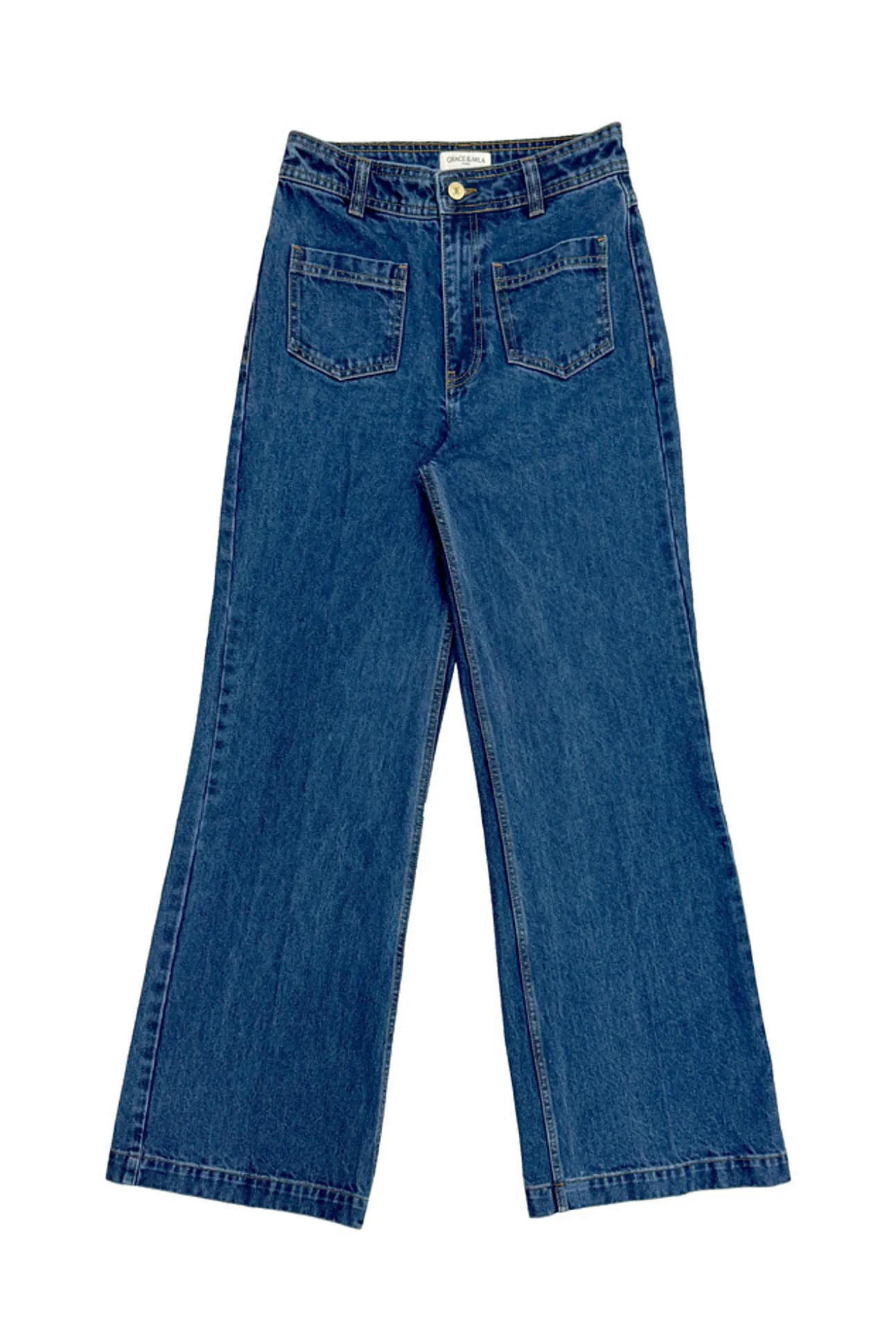 Pantalón denim de cintura alta