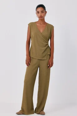 Pantalón de punto ancho