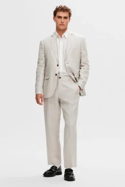 Pantalón de traje 100% lino.