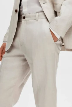 Pantalón de traje 100% lino.