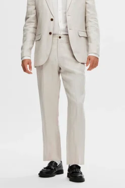 Pantalón de traje 100% lino.