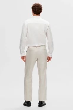 Pantalón de traje 100% lino.