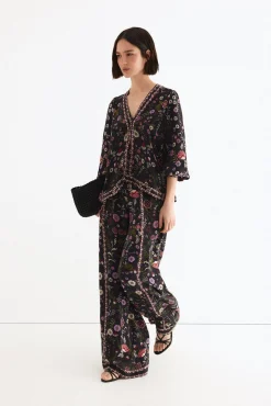 Pantalón fluido estampado