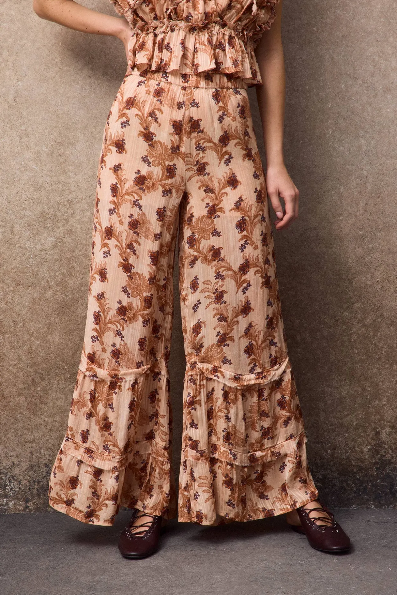 Pantalón fluido estampado