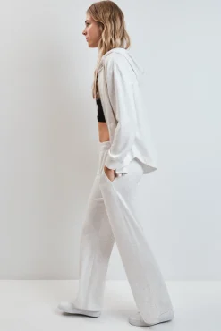 Pantalón largo ancho viscosa suave gris