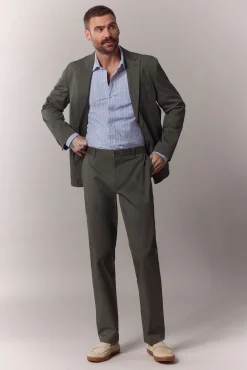 Pantalón traje coordinado algodón
