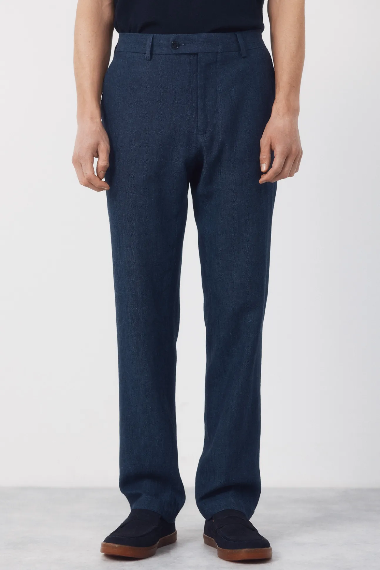Pantalón traje coordinado mezcla lino