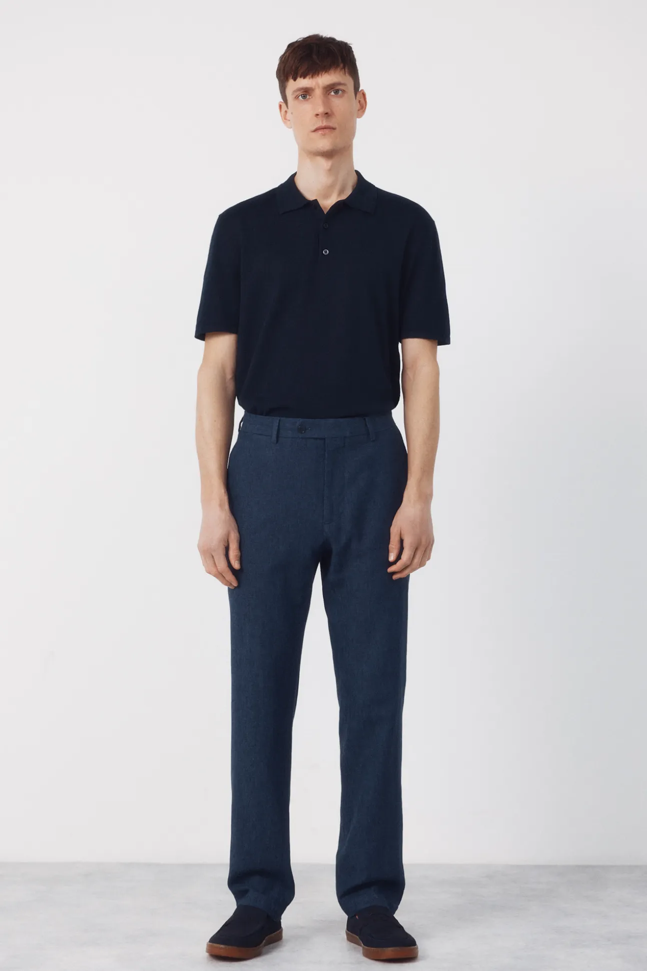 Pantalón traje coordinado mezcla lino