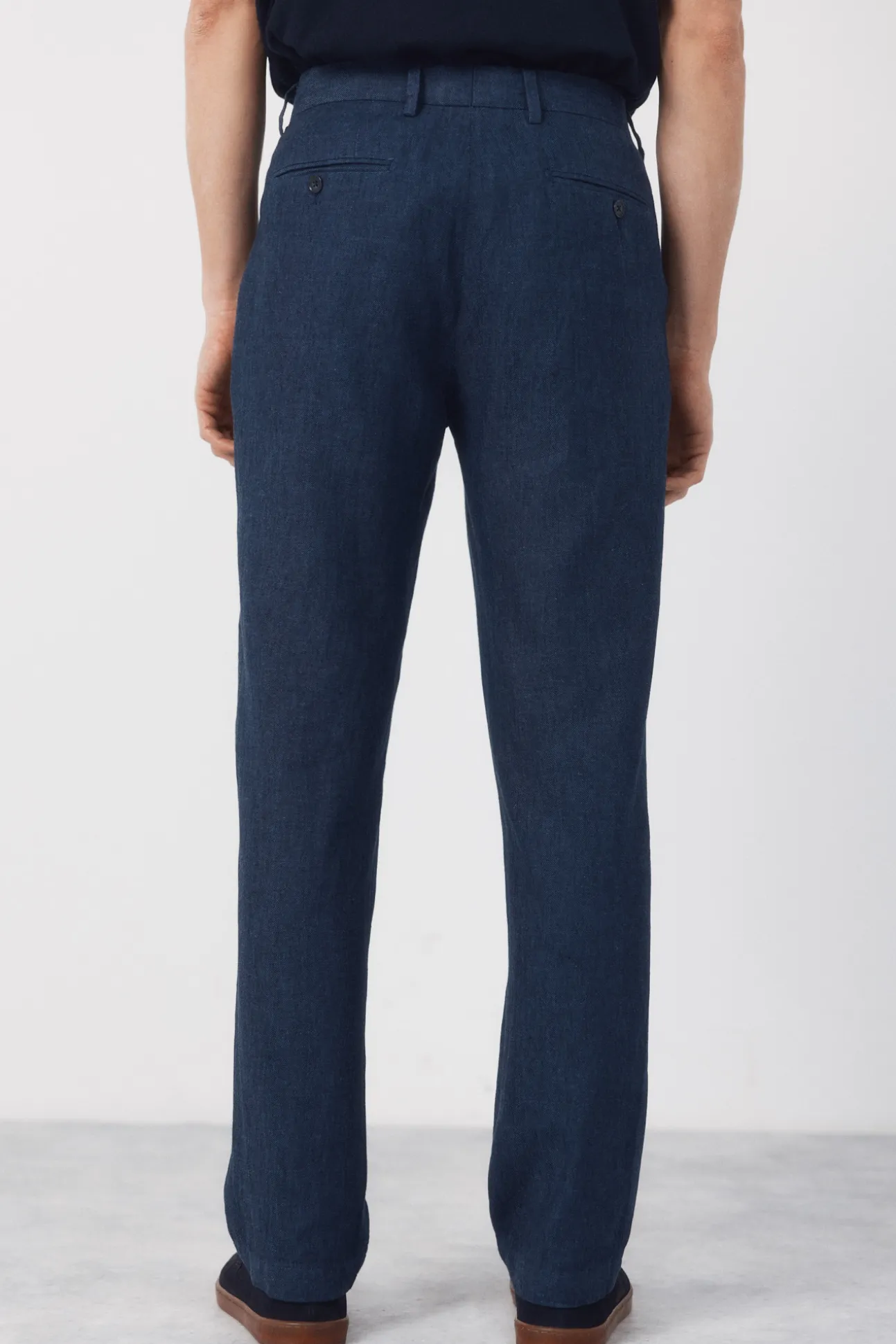 Pantalón traje coordinado mezcla lino