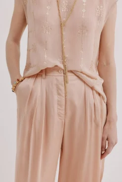 Pearl. Pantalón fluído satinado