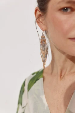 Pendientes abalorios bicolor
