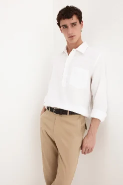 Polera lino lisa