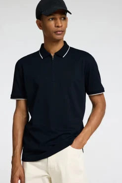 Polo de manga corta con cremallera