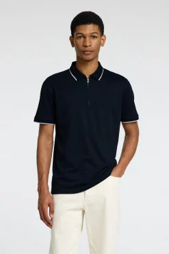Polo de manga corta con cremallera