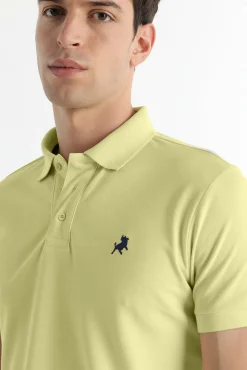 Polo de manga corta logo bordado