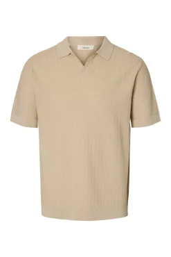 Polo de punto con cuello abierto