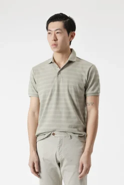 Polo dobby algodón liquen