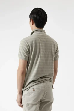Polo dobby algodón liquen